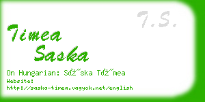 timea saska business card